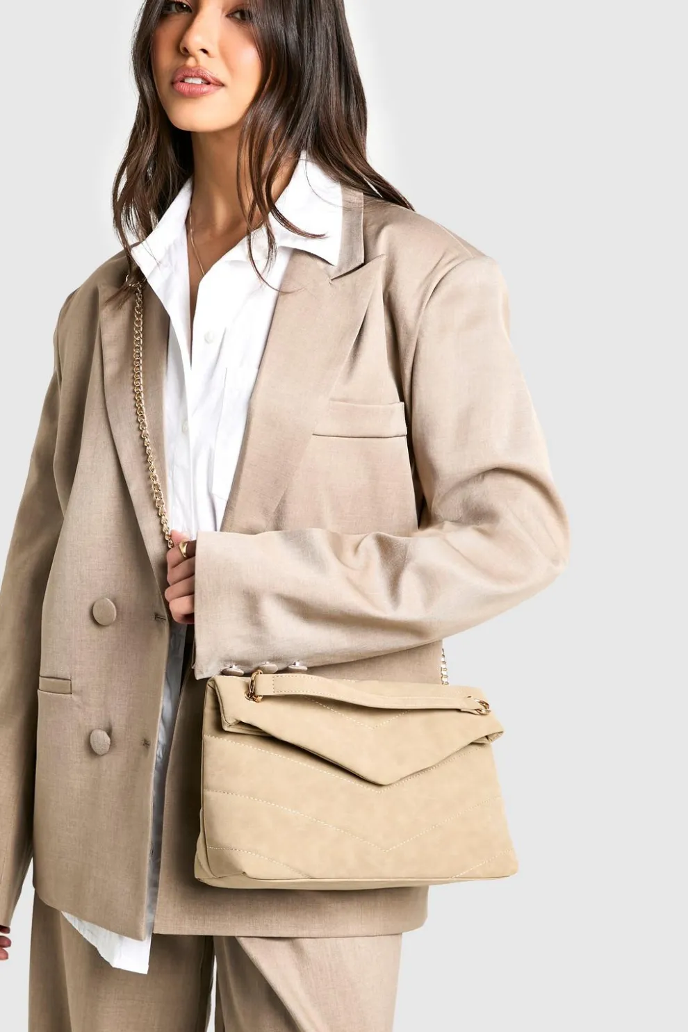 Fold Over Chain Handle Cross Body Bag | Nasty Gal