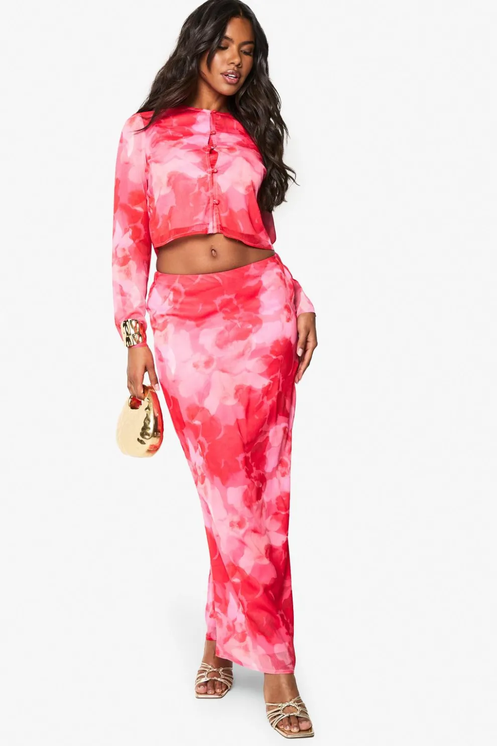 Floral Print Woven Maxi Skirt | Nasty Gal
