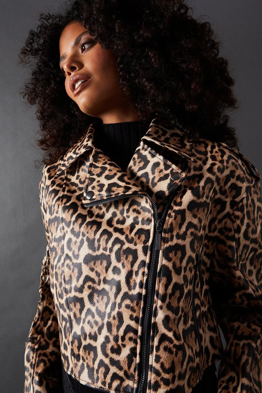 Animal Oversized Biker Jacket | Nasty Gal