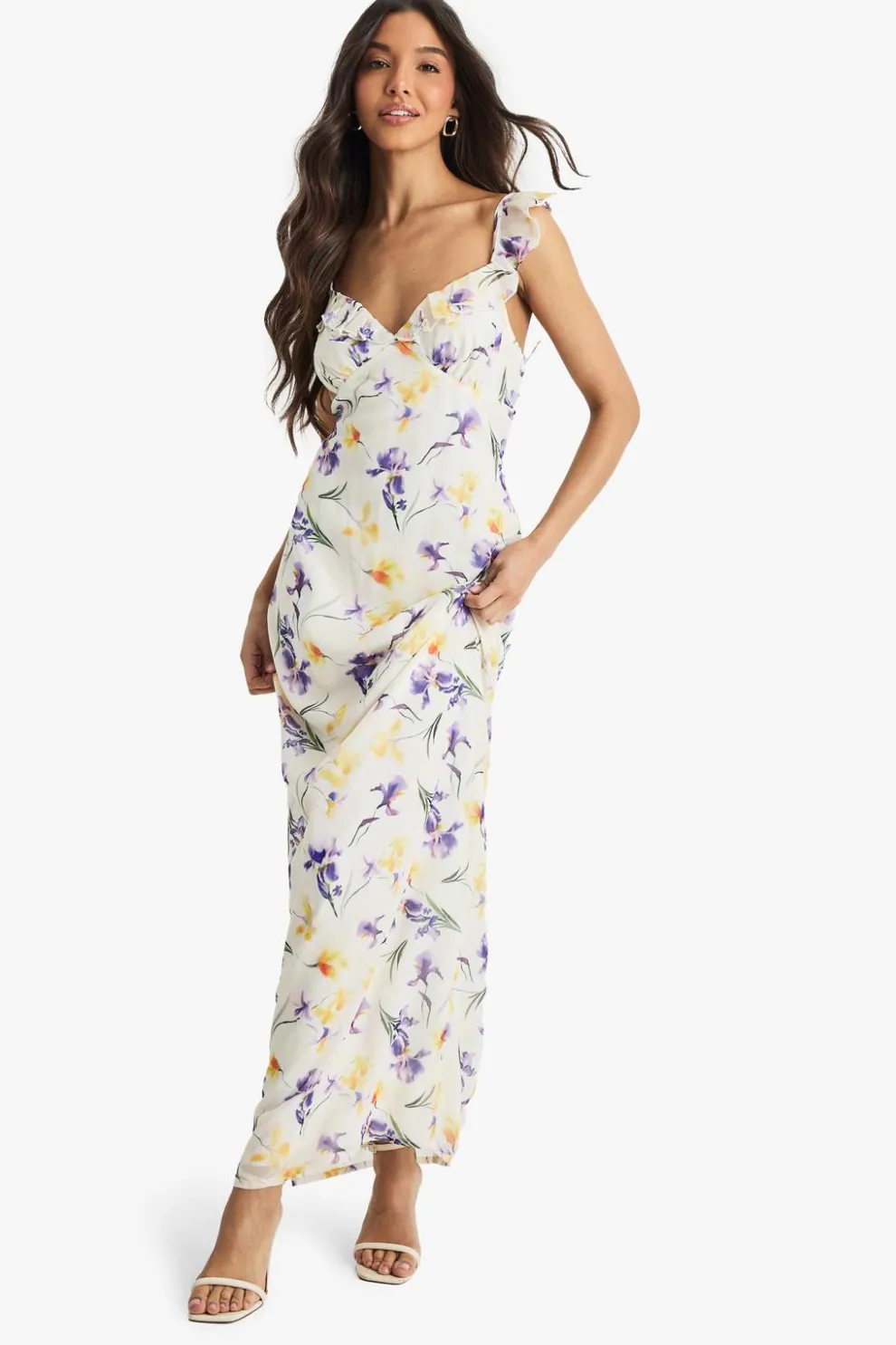 Floral Chiffon Strappy Midaxi Dress | Nasty Gal