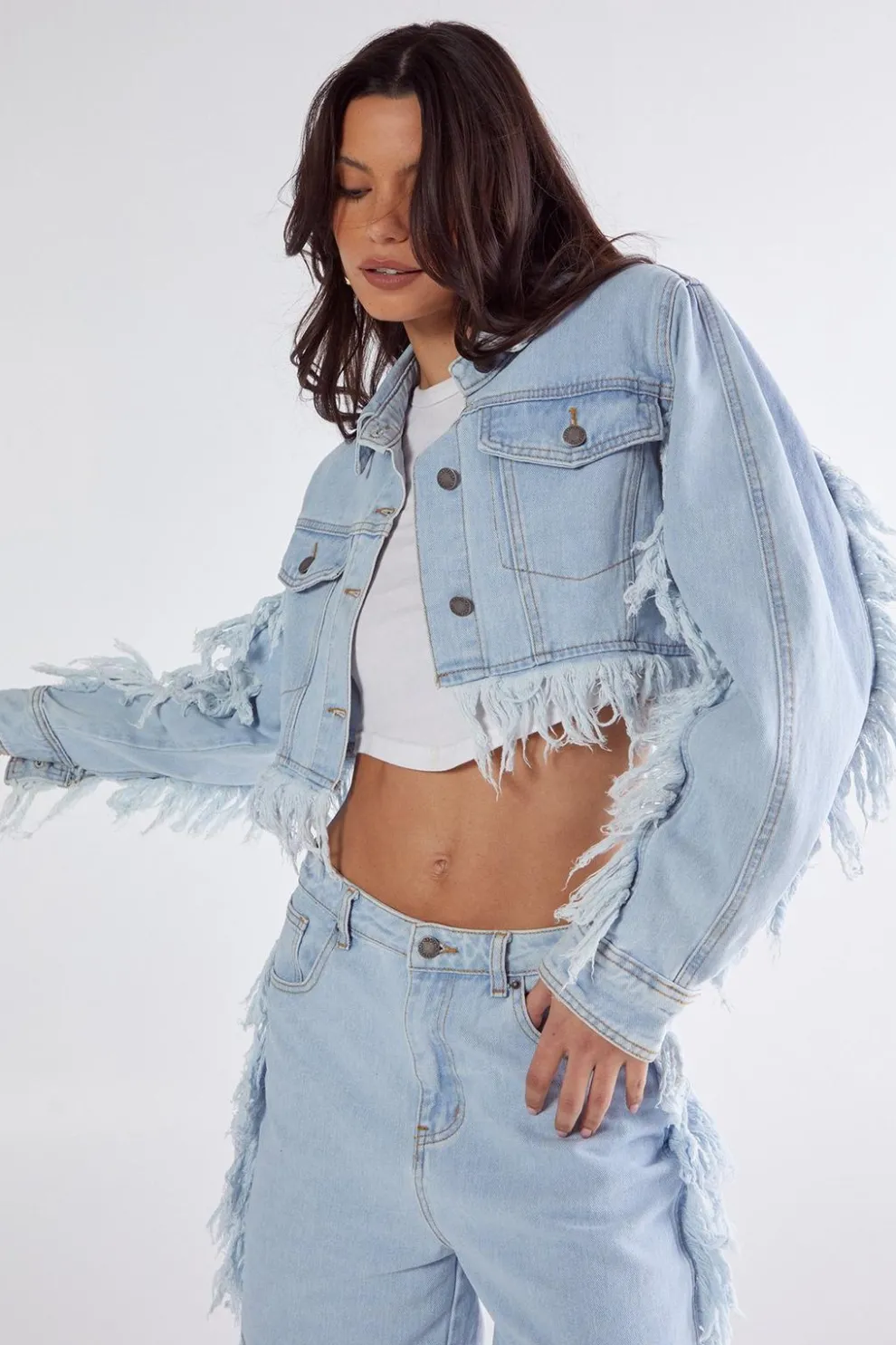 Frayed Edge Denim Jacket | Nasty Gal