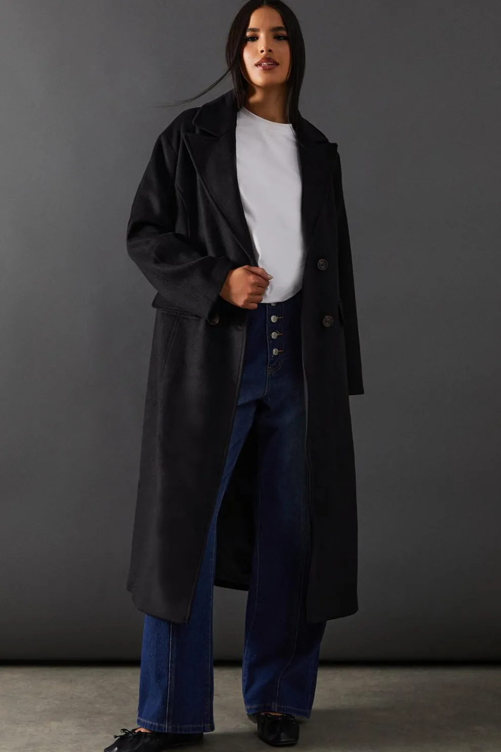 Double Breasted Wool Blend Maxi Coat | Nasty Gal