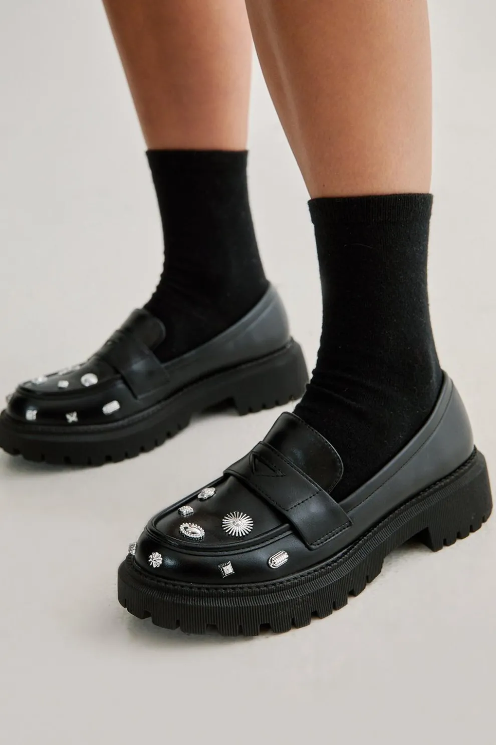 Stud Embellished Chunky Loafer | Nasty Gal