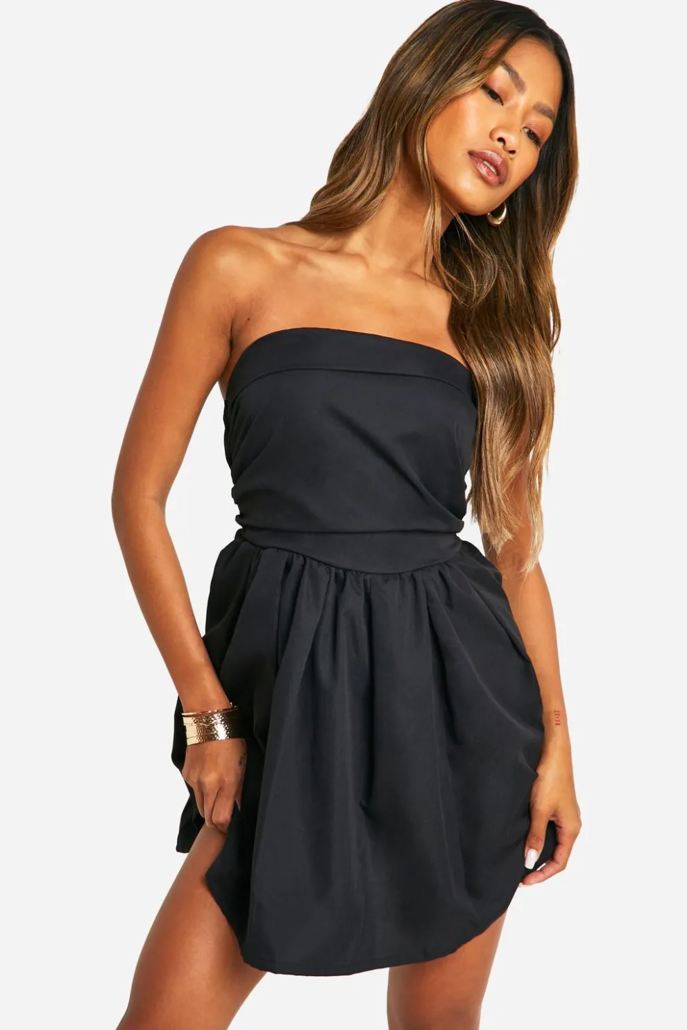 Ruched Bandeau Mini Dress | Nasty Gal