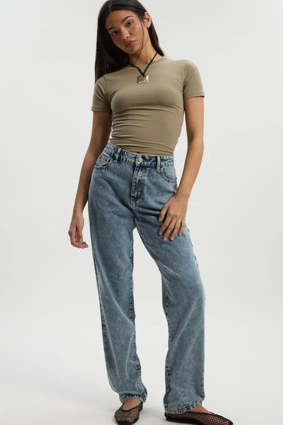 Boohoo Basics Straight Leg Jeans in Light Blue | Nasty Gal