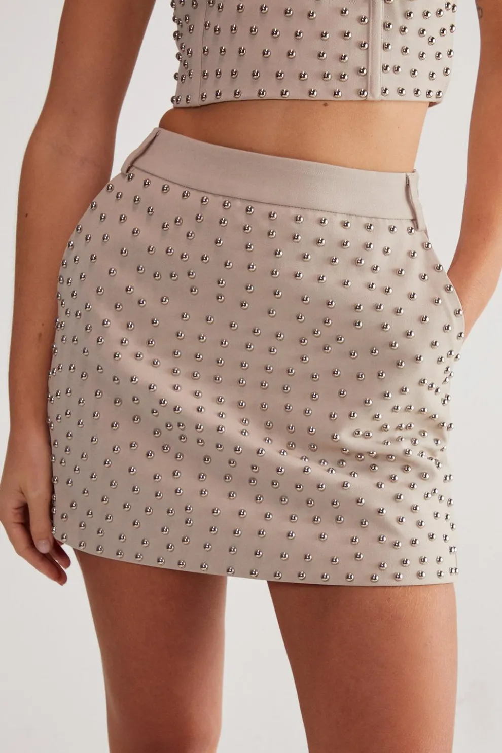 Premium Tailored Studded Mini Skirt | Nasty Gal
