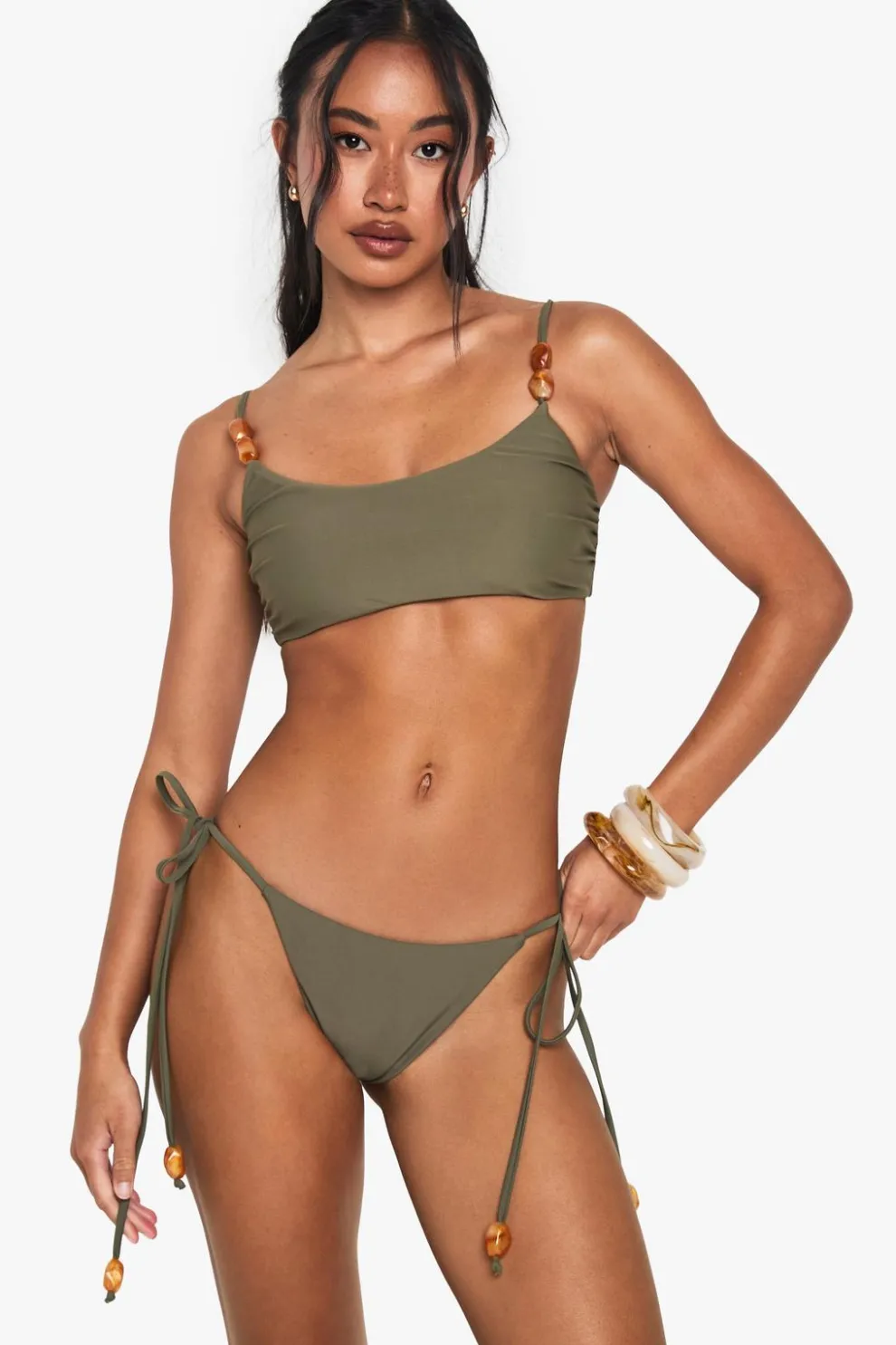 Resin Stone Tie Side Bikini Bottoms | Nasty Gal