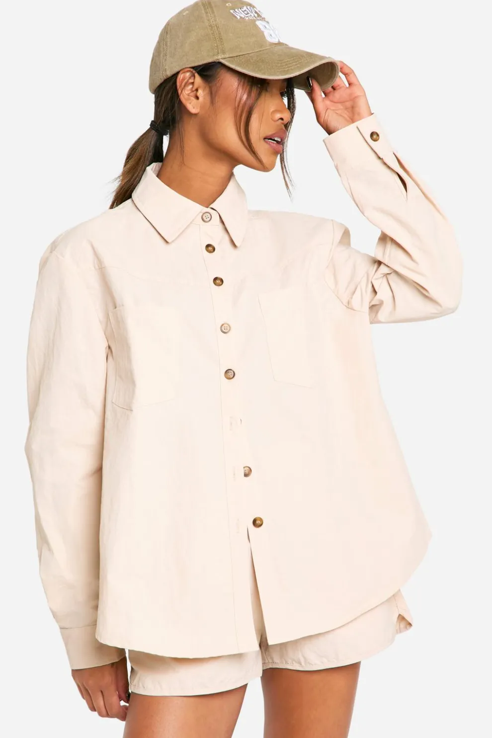 Nylon Oversized Shirt | Nasty Gal