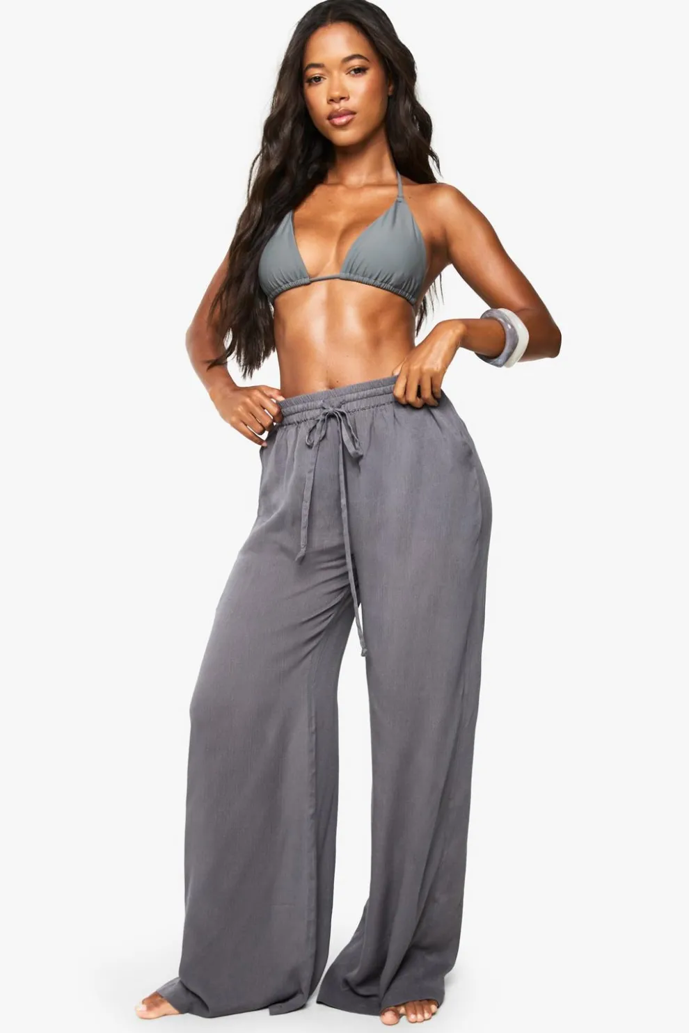 Beachwear Essentials Wide Leg Trousers | Nasty Gal