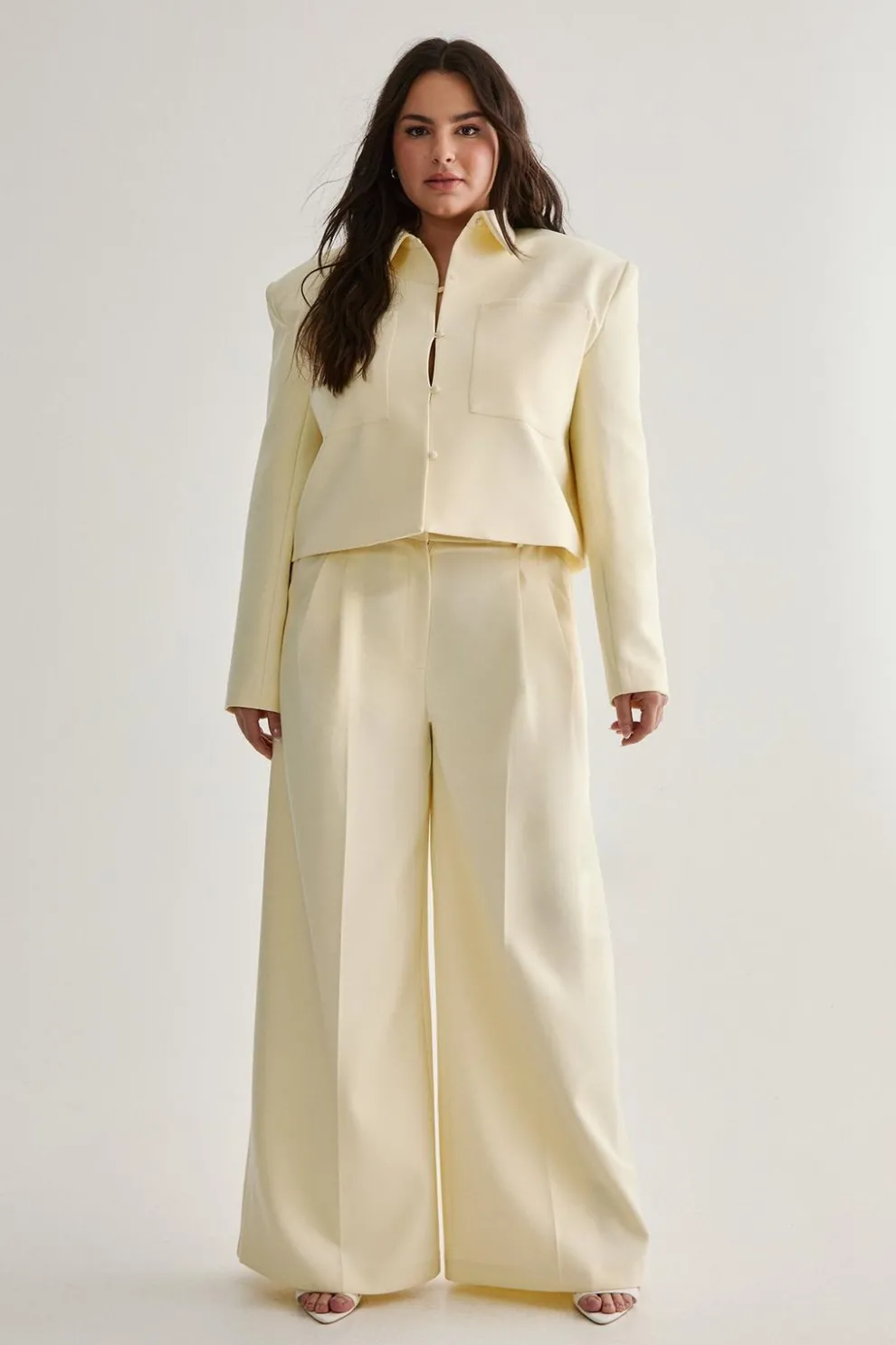 Plus Premium Tailored Wide Leg Trouser | Nasty Gal