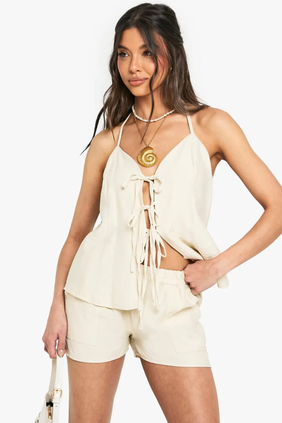 Linen Look Pocket Flippy Short | Nasty Gal