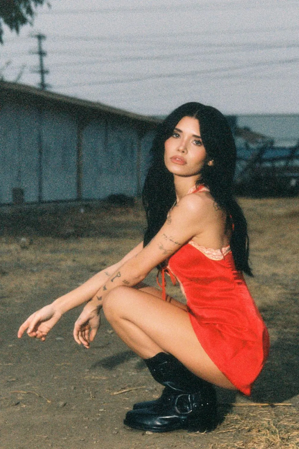 Nessa Barrett Satin Lace Cutwork Tie Front Mini Dress | Nasty Gal