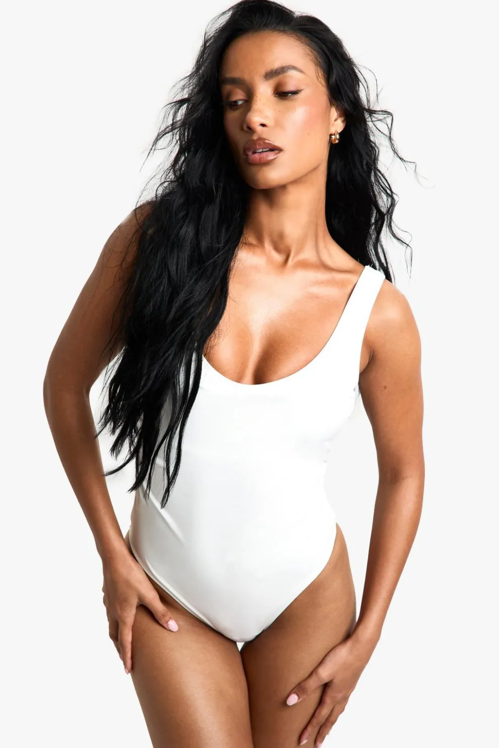 Petite Swimwear Essentials Ruched Swimsuit | Nasty Gal