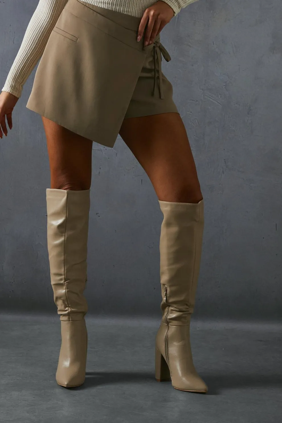 Tailored Tie Side Skort | Nasty Gal