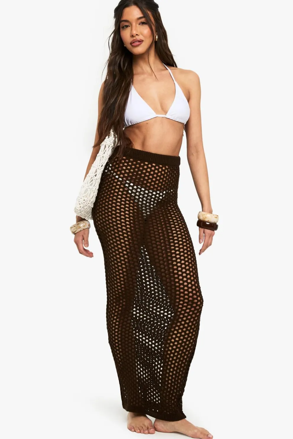 Beach Crochet Knitted Maxi Skirt | Nasty Gal
