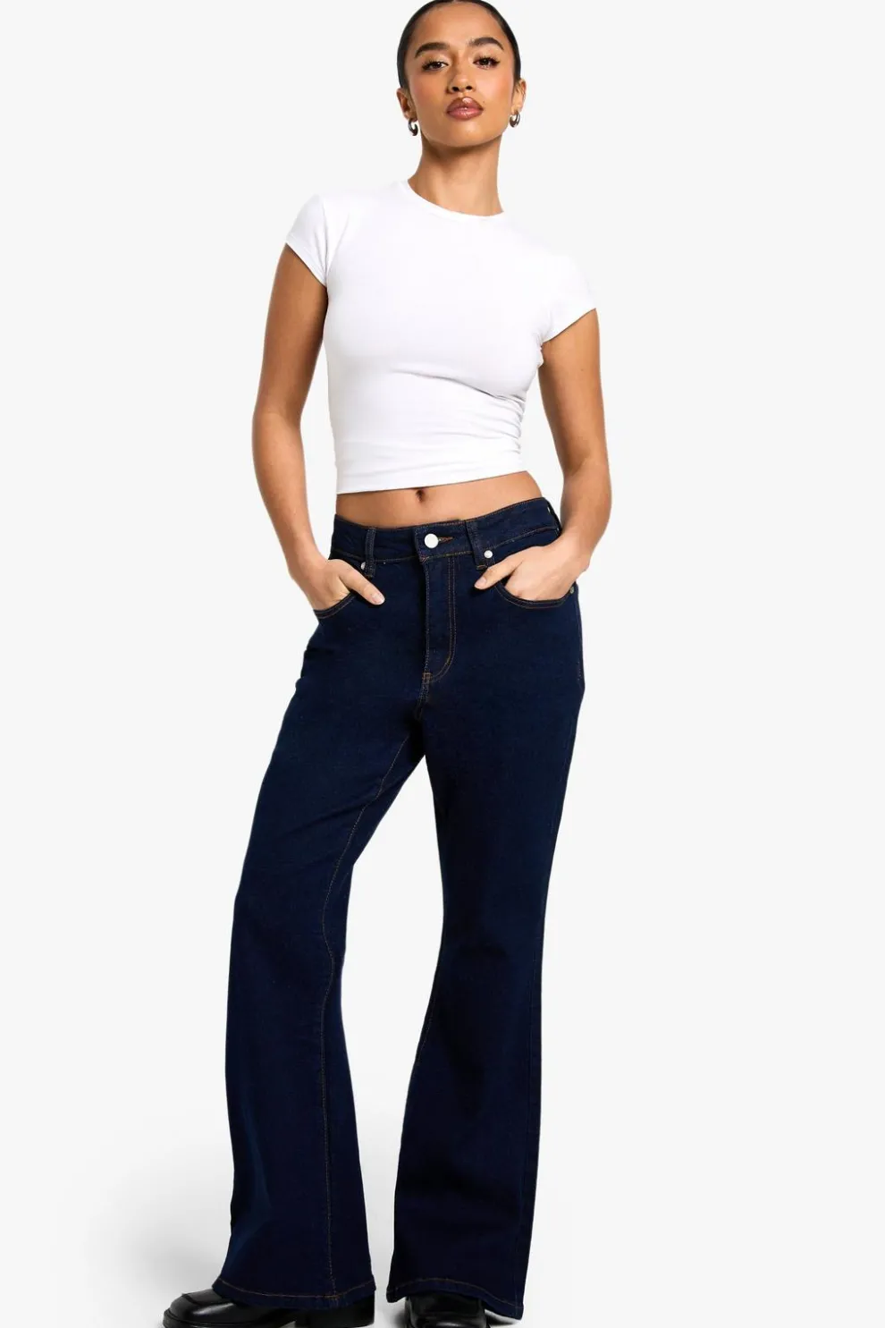 The Petite High Waist Flared Jean | Nasty Gal