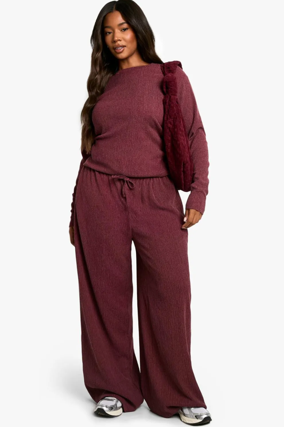 Plus Textured Drawstring Waist Trouser | Nasty Gal