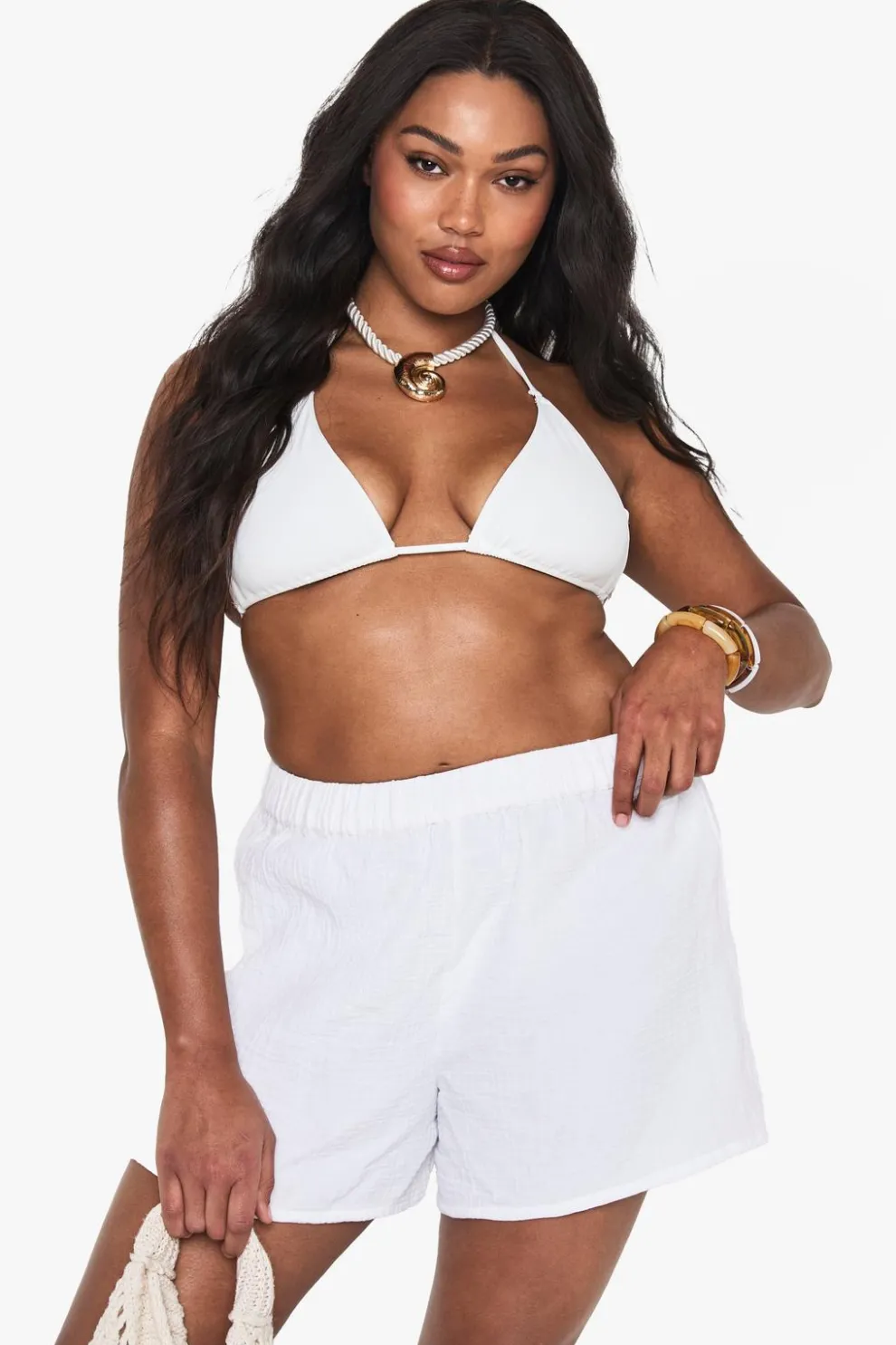 Plus Cheesecloth Elasticated Waist Shorts | Nasty Gal