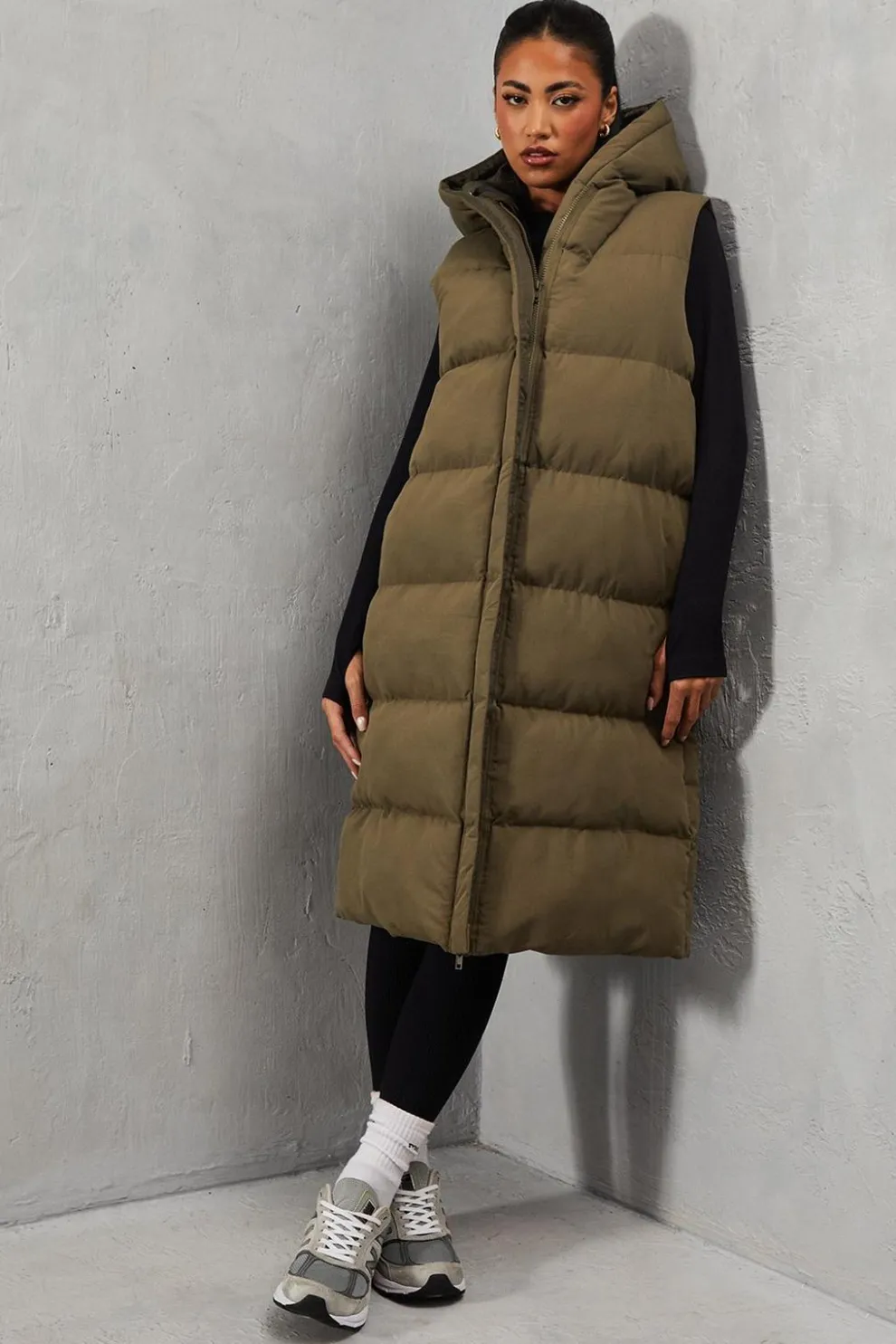 Hooded Longline Puffer Gilet | Nasty Gal