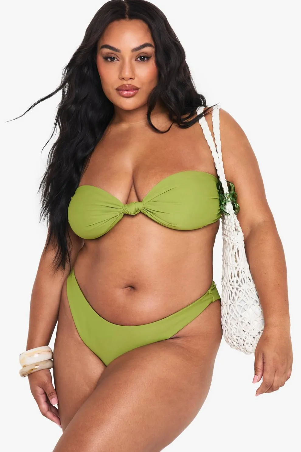 Plus Knot Detail Bandeau Bikini Top | Nasty Gal