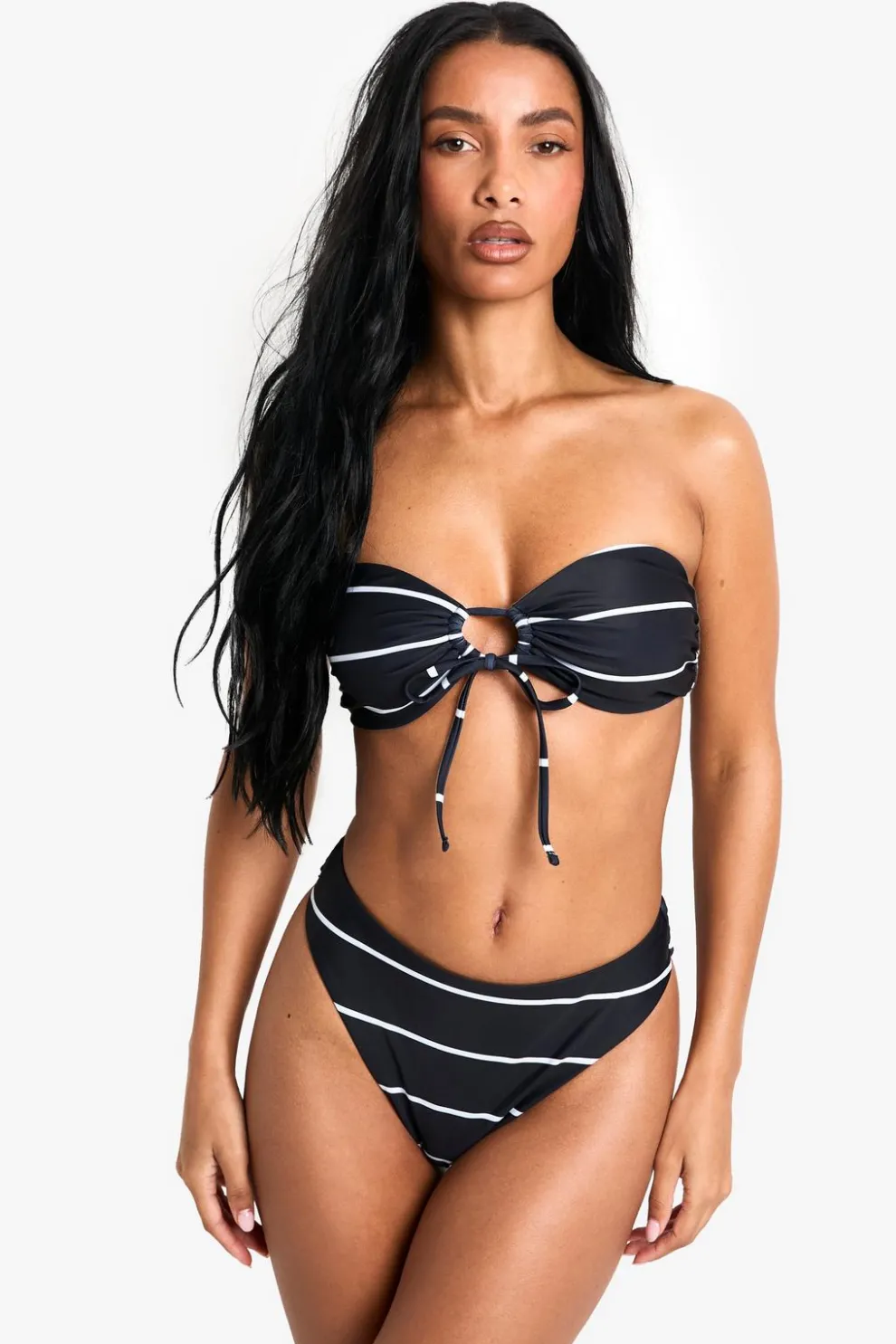 Swimwear Essentials Stripe High Waist Brief | Nasty Gal