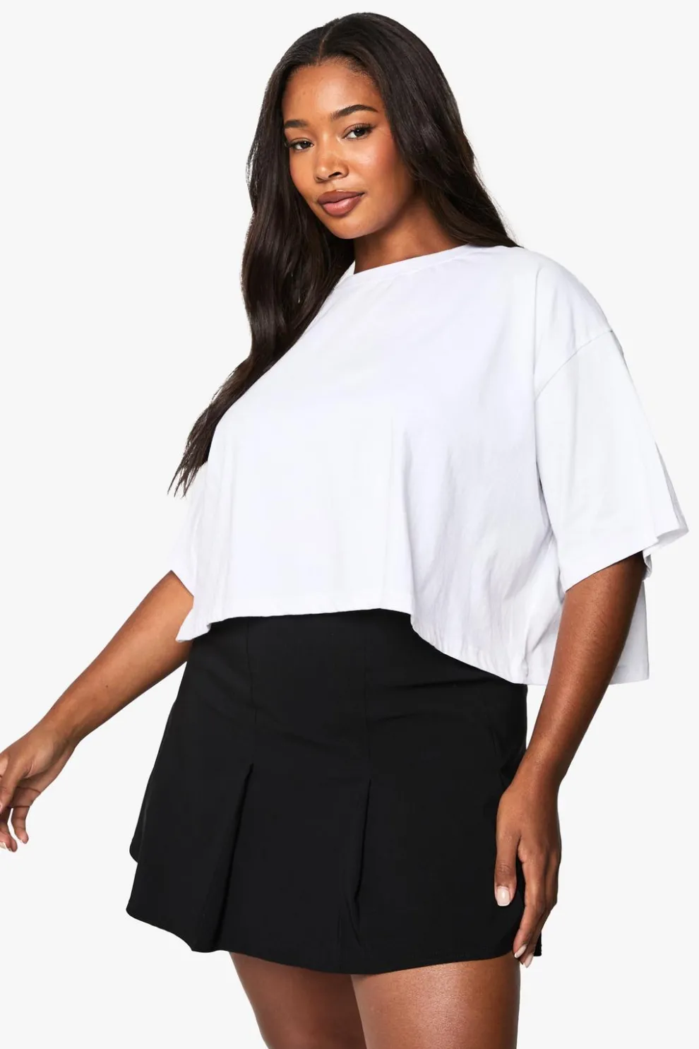 Plus Bengaline Pleated Mini Skirt | Nasty Gal