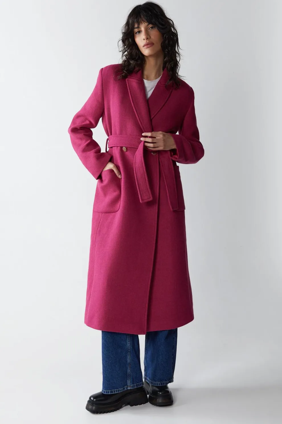 Premium Wool Look Tailored Coat | Nasty Gal