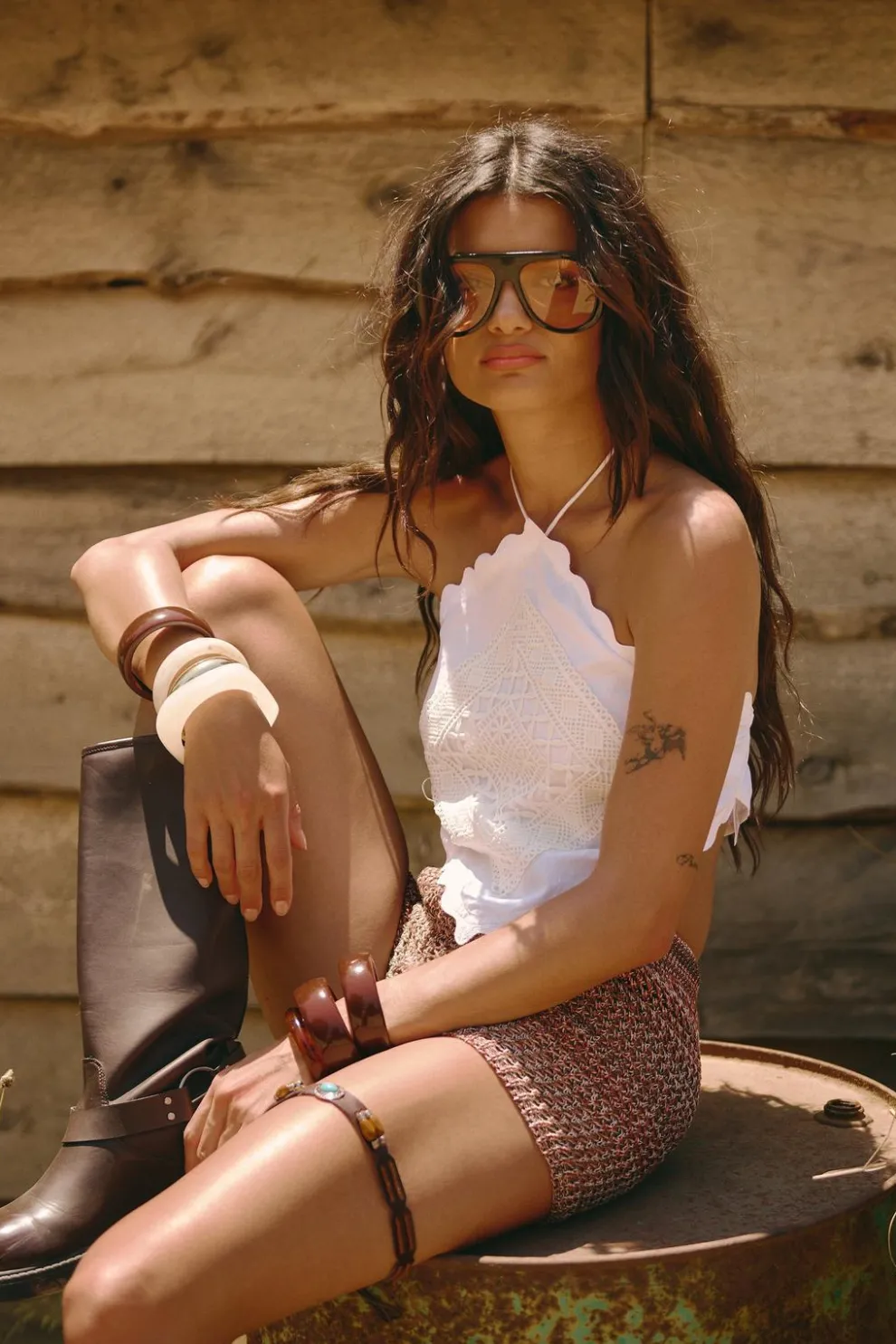 Cotton Poplin Patchwork Halterneck Cami Top | Nasty Gal