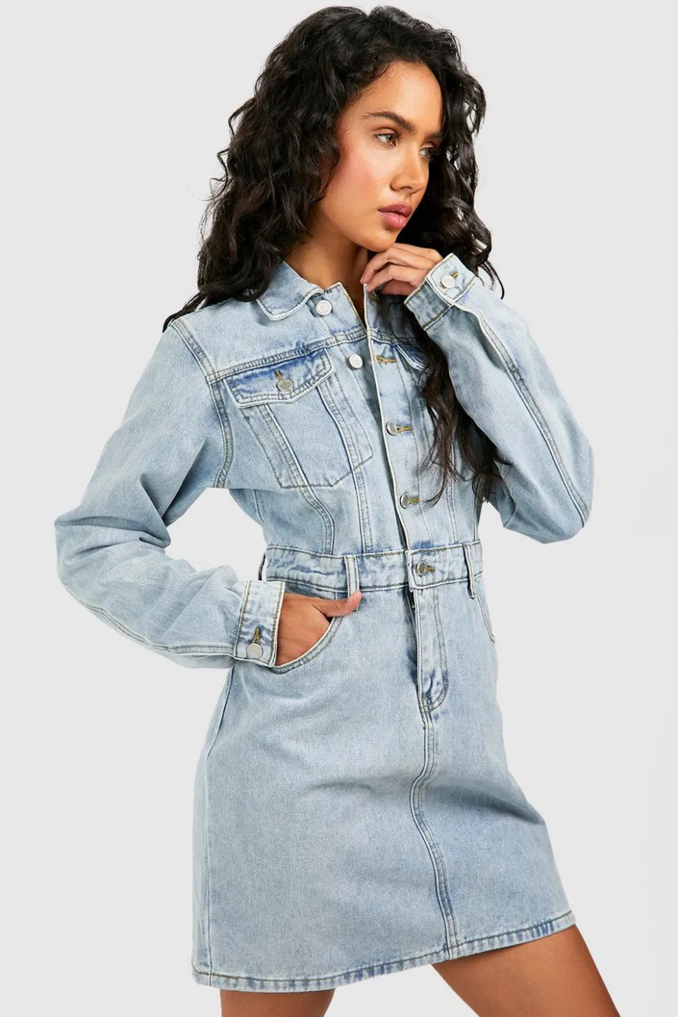 Western Denim Shirt Dress | Nasty Gal