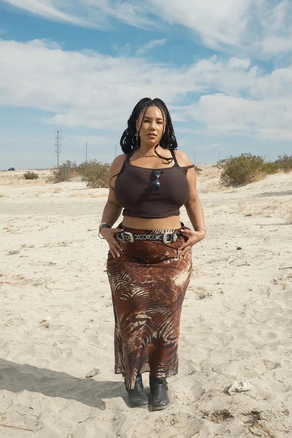 Mixed Animal Crinkle Chiffon Bias Cut Maxi Skirt | Nasty Gal