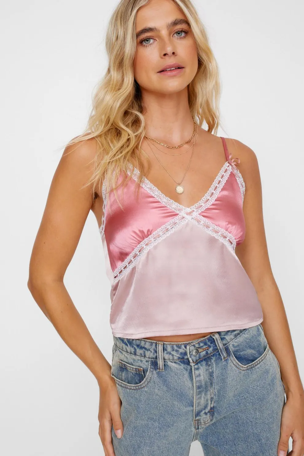 Ribbon Trim Satin Cami Top | Nasty Gal