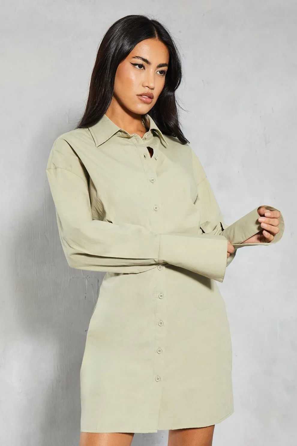 Poplin Fitted Mini Shirt Dress | Nasty Gal