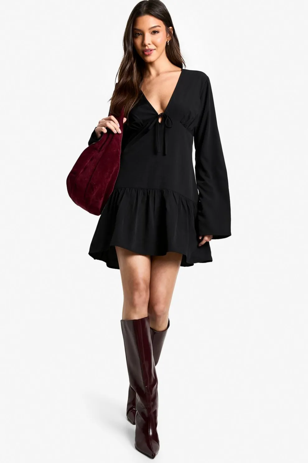 Long Sleeve Tiered Smock Dress | Nasty Gal