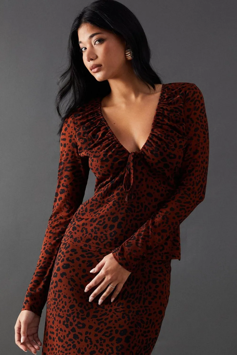 Mesh Gathered Drawstring Fitted Top | Nasty Gal