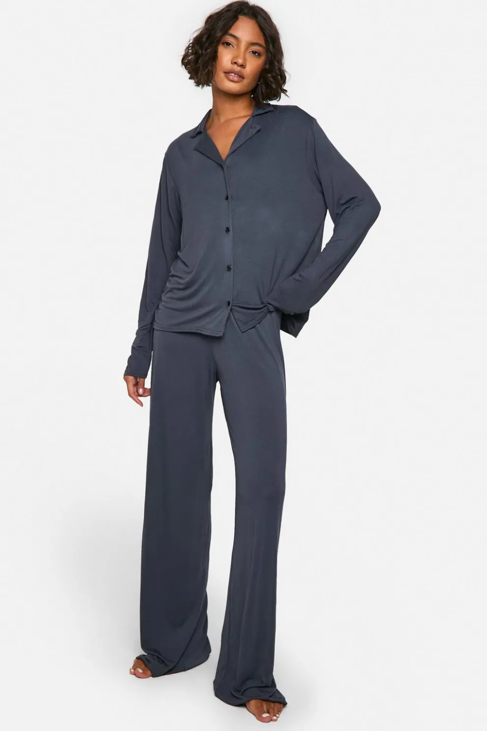 Tall Long Sleeve Shirt & Trousers Pyjama Set | Nasty Gal