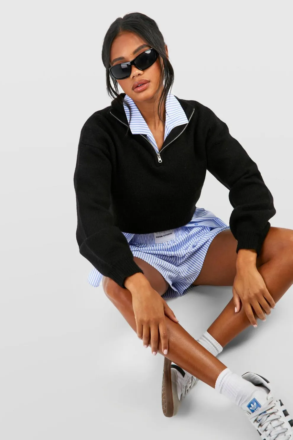 Soft Knit Half Zip Crop Jumper | Nasty Gal