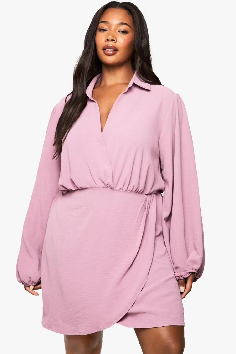 plus wrap mini dress | Nasty Gal