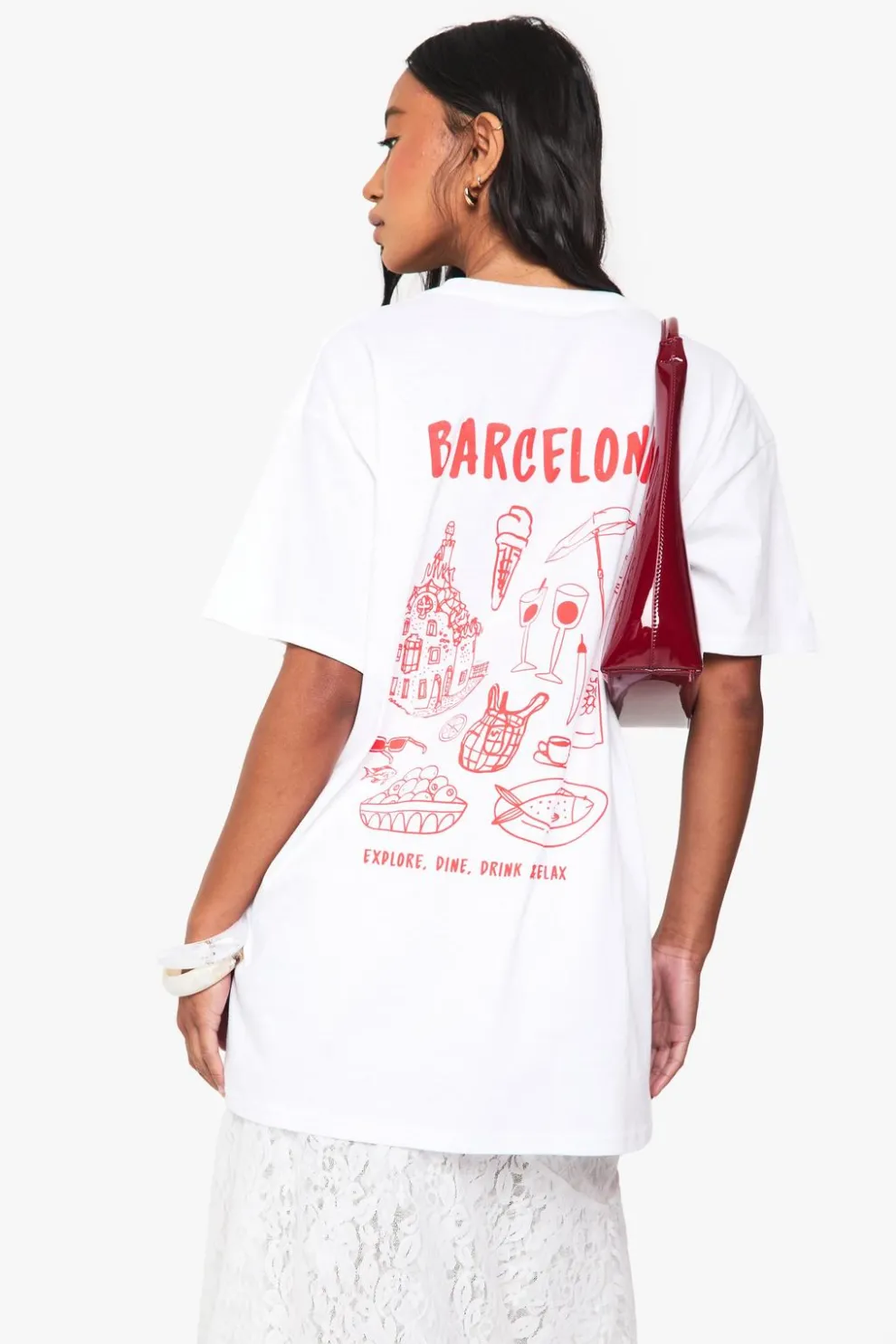 Barcelona Collage Oversized T-shirt | Nasty Gal