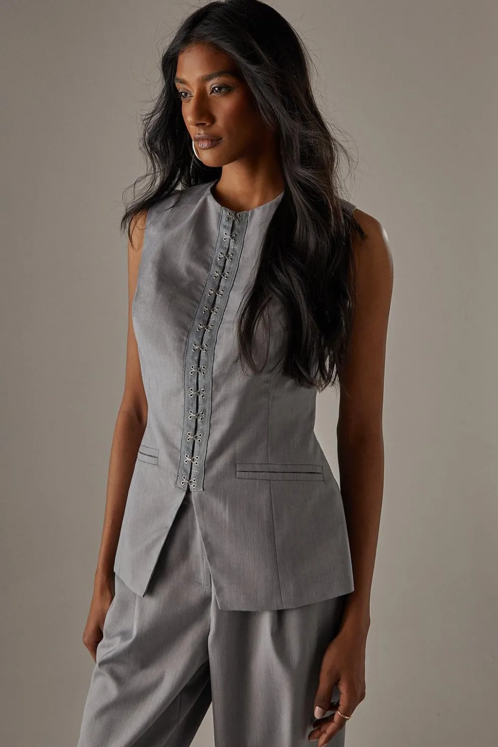 Tailored Hook + Eye Waistcoat | Nasty Gal
