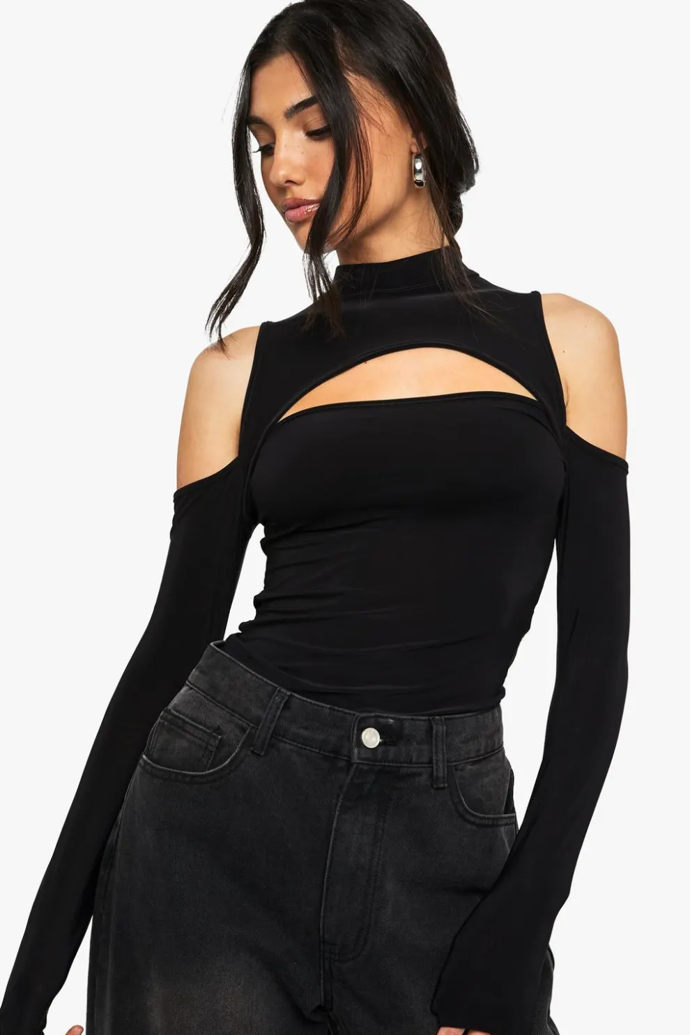 Cut Out Cold Shoulder Bodysuit | Nasty Gal