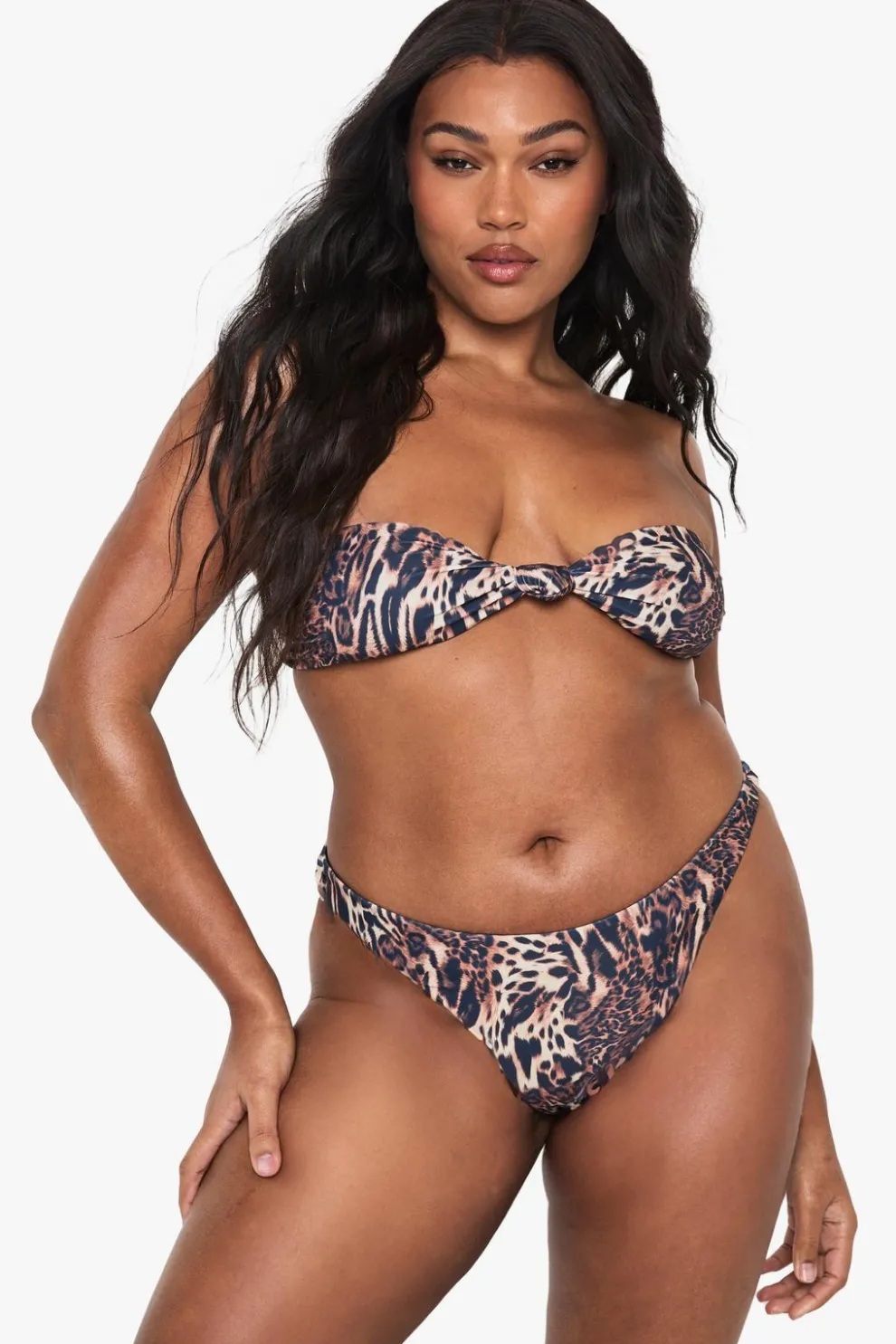 Plus Swimwear Essentials Solid Brief | Nasty Gal