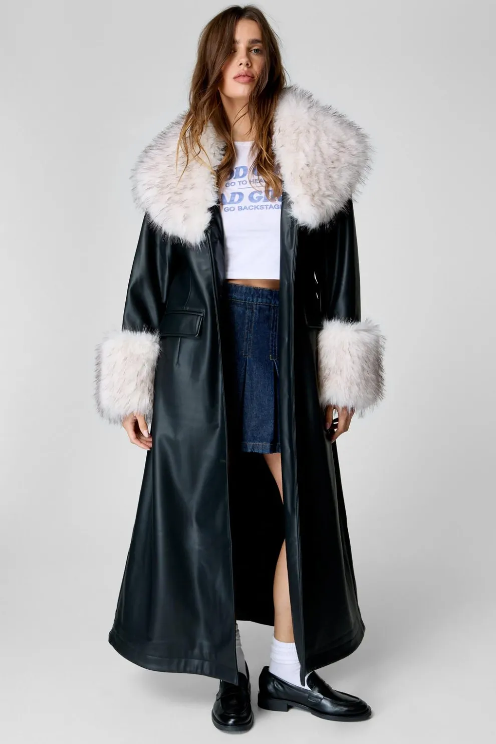 Plush Tipped Fur Maxi Coat | Nasty Gal