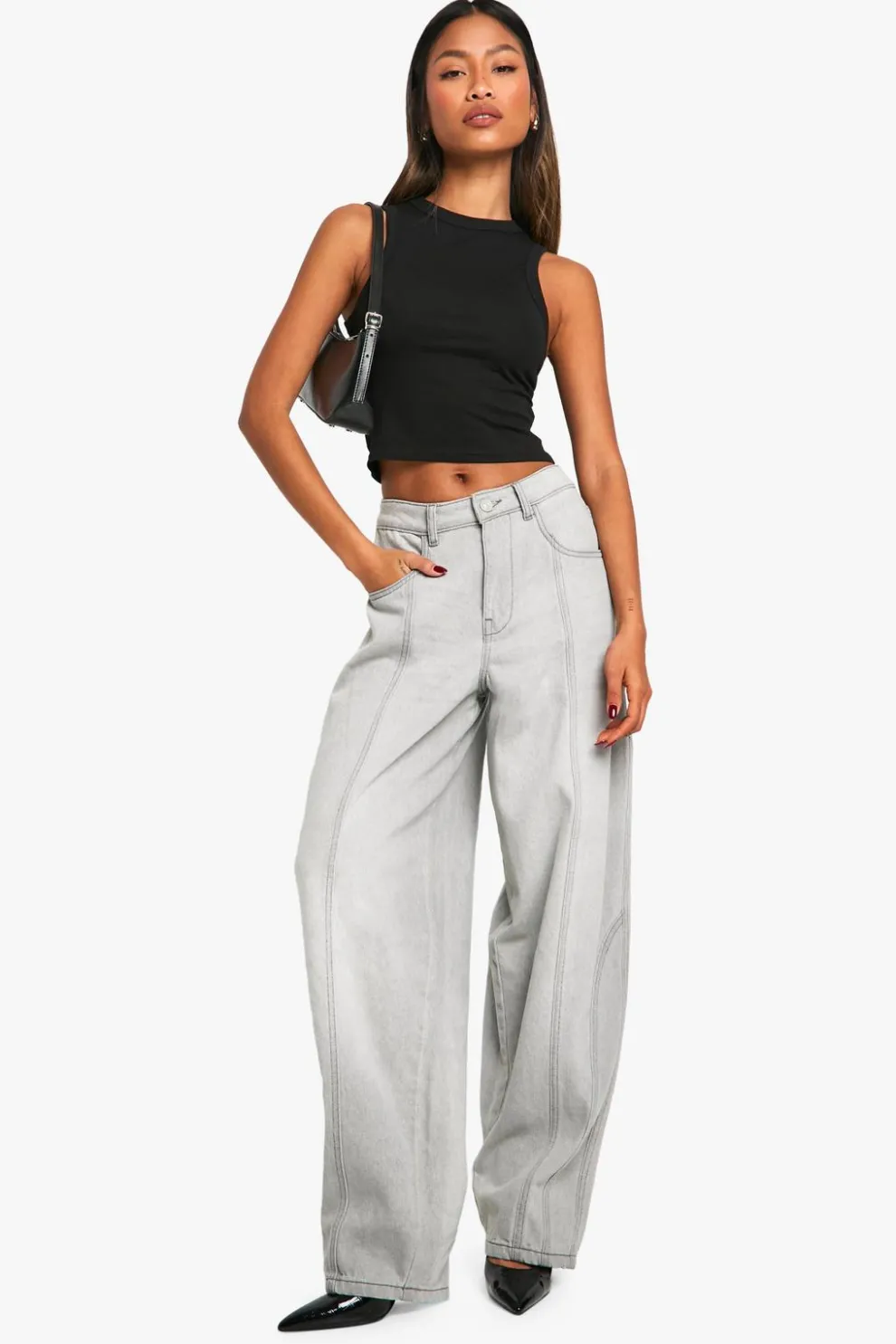 Seam Detail Slouchy Boyfriend Jean | Nasty Gal