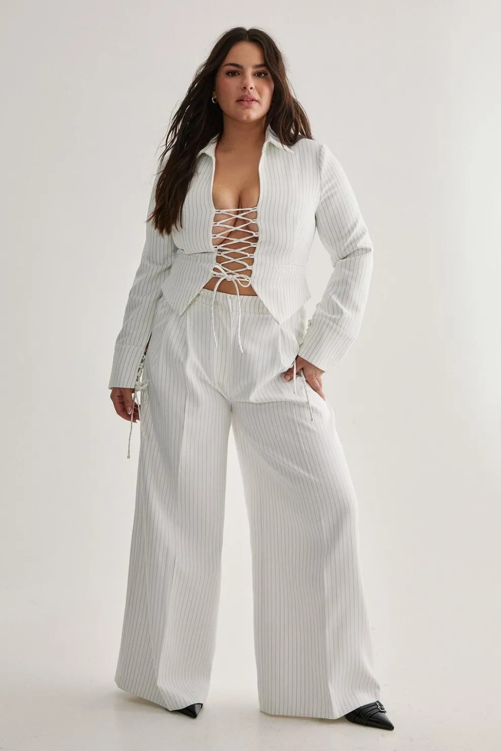 Plus Tailored Pinstripe Trouser | Nasty Gal