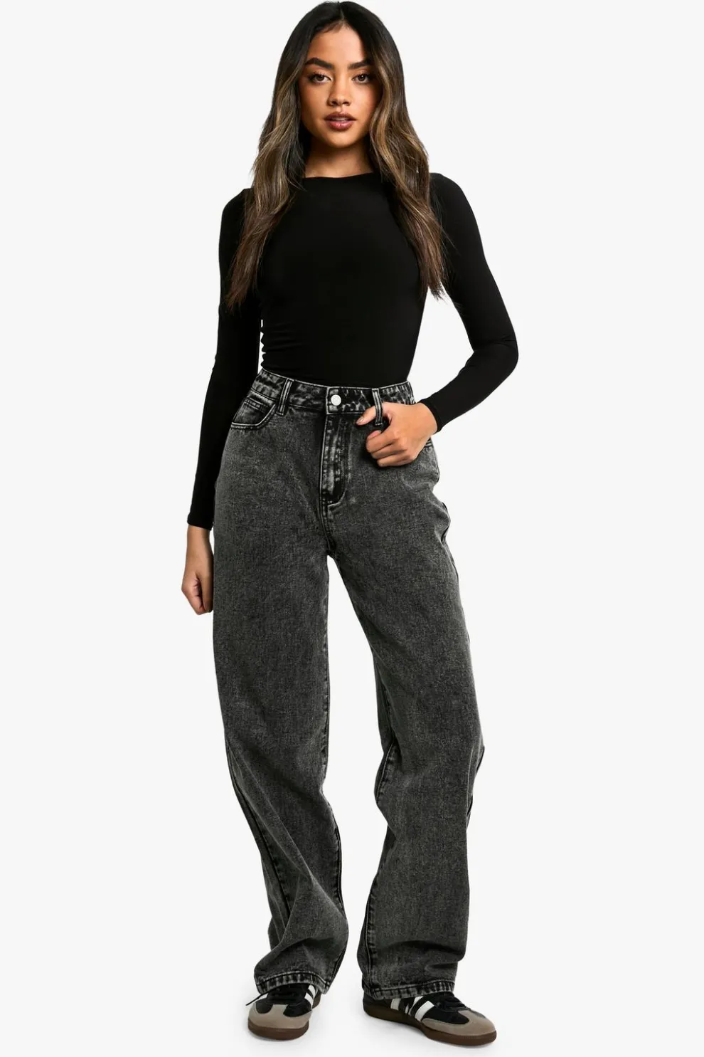 Boohoo Basics High Waisted Boyfriend Jeans | Nasty Gal