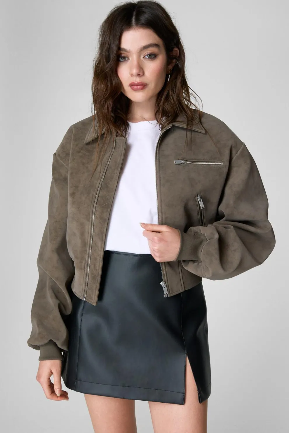 Essentials Faux Leather Mini Skirt | Nasty Gal