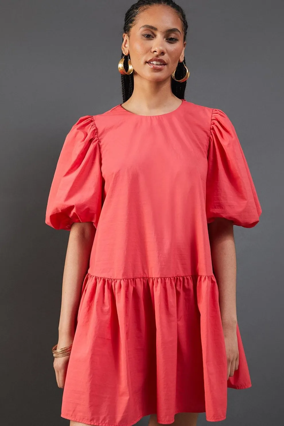 Taffeta Drop Waist Mini Smock Dress | Nasty Gal