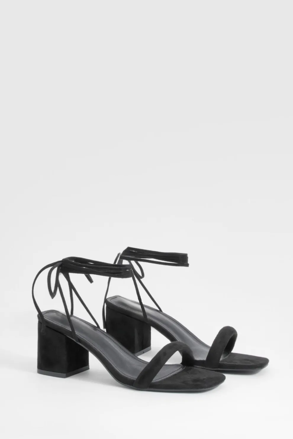 Low Block Wrap Up Heels | Nasty Gal