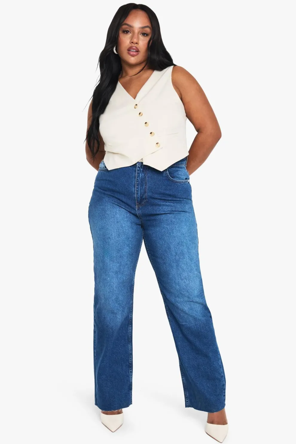 Plus Acid Wash Straight Leg Jeans | Nasty Gal