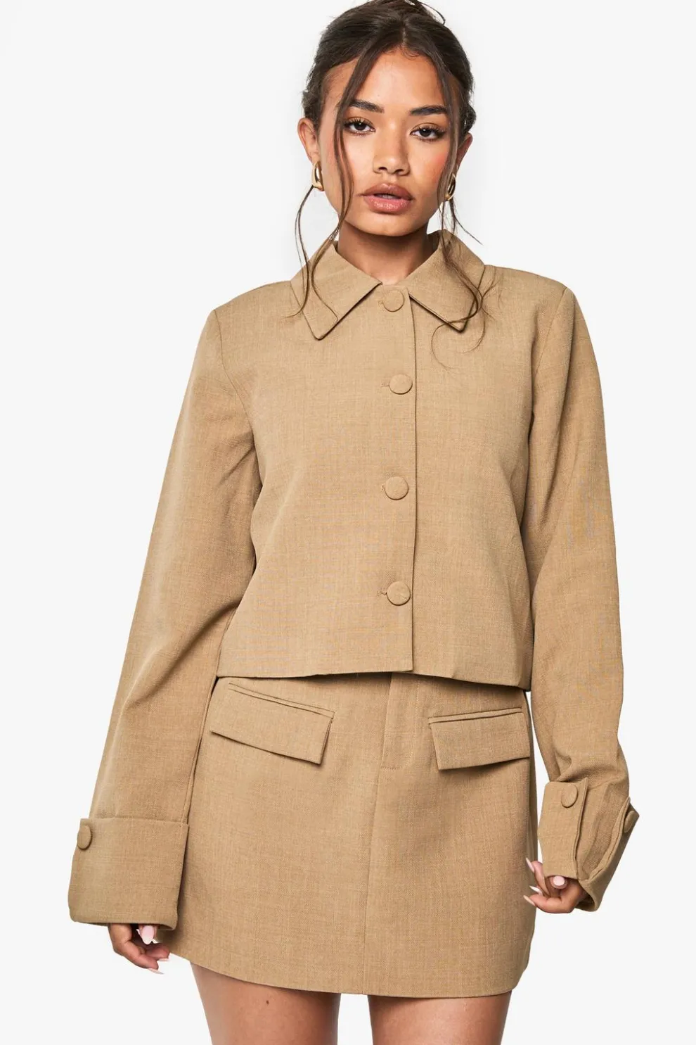 Woven Tailored Cropped Shirt | Nasty Gal